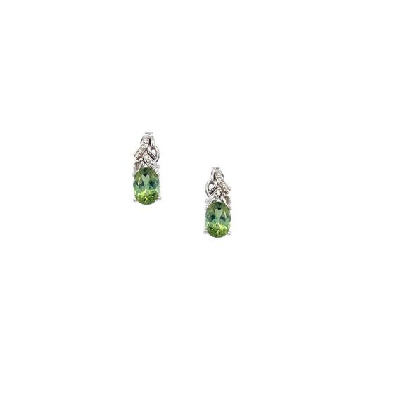 Natural Tourmaline Diamond Earrings 14k Gold 1.57 TCW Certified $3,490 211894 - Picture 9 of 15